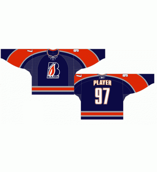 Custom WHL Kamloops Blazers 2005 09 Road Hockey Jersey Blue